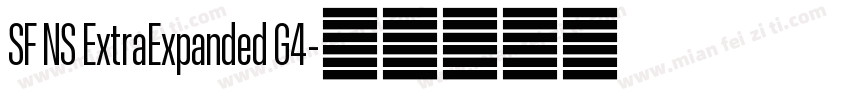 SF NS ExtraExpanded G4字体转换